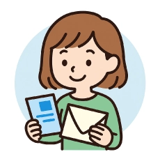 契約の満期と更新を示す女性とカレンダーのイラスト