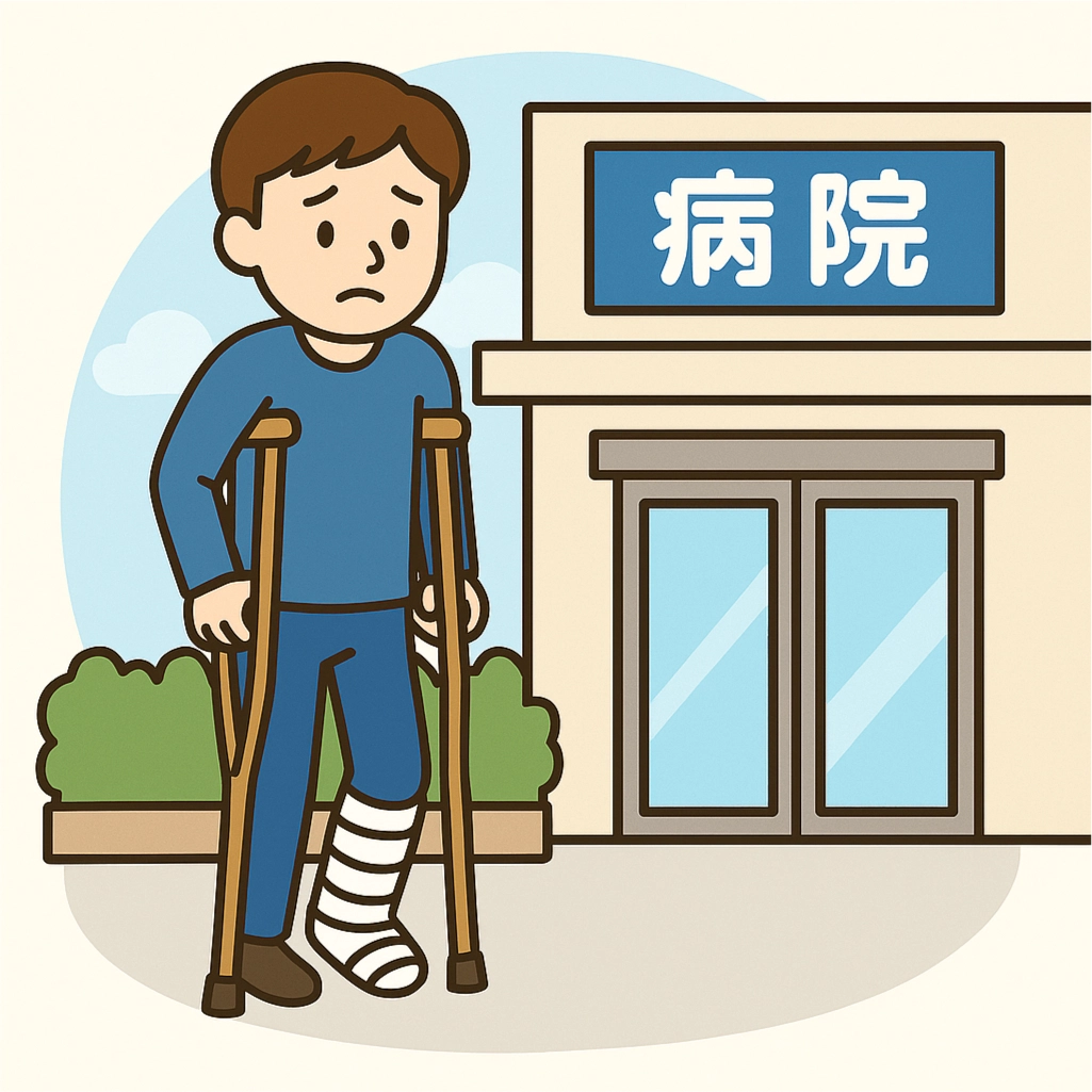 通院の補償イメージ